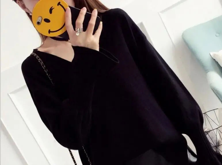 2019 women's sweater winter v-neck candy color loose wool warm pullovers blouse | Женская одежда
