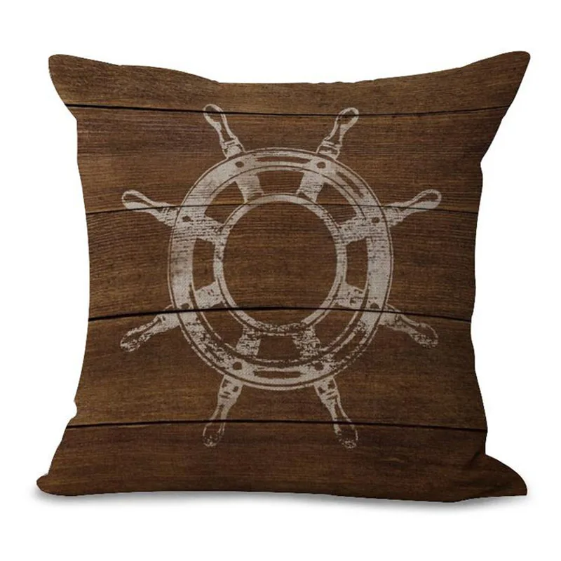 Искусственная Обложка в стиле ретро Средиземное море лодка якорь хлопковая