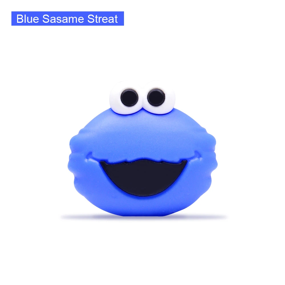 Blue Sasame Streat CHIPAL ЦУМ милые животные укусы Кабельный органайзер для iPhone USB кабель протектор шнур Chompers мультфильм укус провода держатель телефона с устройством для сматывания - Цвет: Blue Sasame Streat