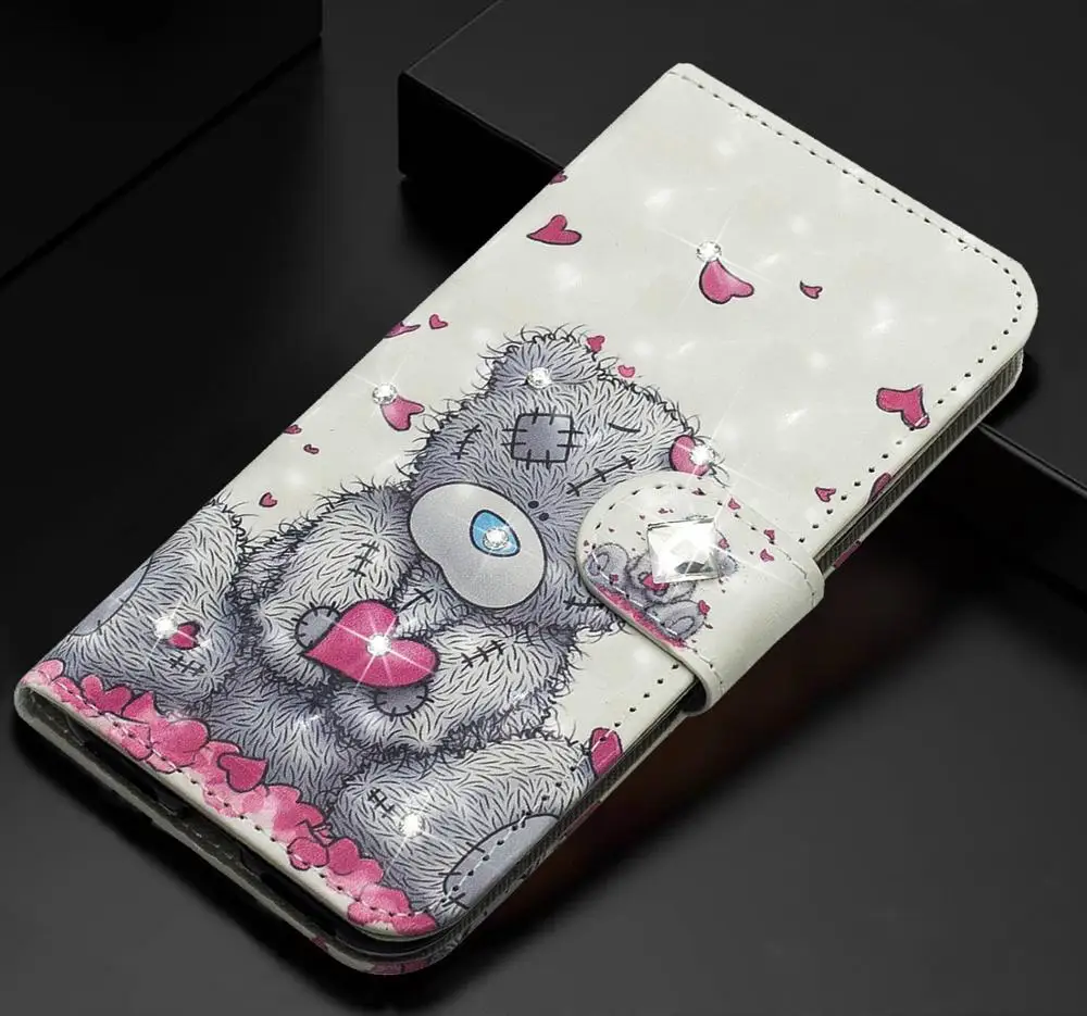 3D окрашенный флип чехол для телефона samsung Galaxy A10 A20 A30 A50 M10 M20 M30 Магнитный кошелек s Carcasa funda hoesje