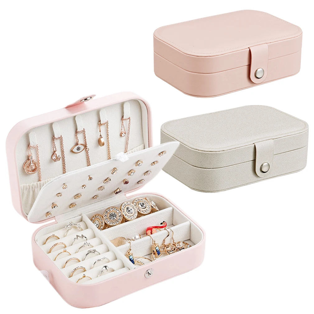 Дорожный органайзер для украшений из искусственной кожи портативная коробка