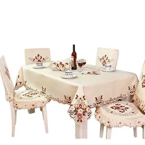 Европейская деревенская скатерть с цветочным рисунком WINLIFE для стола вышивкой