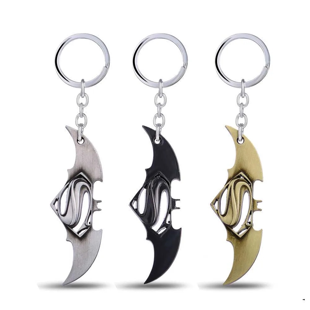Full Set Movie Superman Batman Keychains Bat Man Alloy Keyring The Avengers Super Hero Key Chain Car Ring Holder Men Jewelry | Украшения и