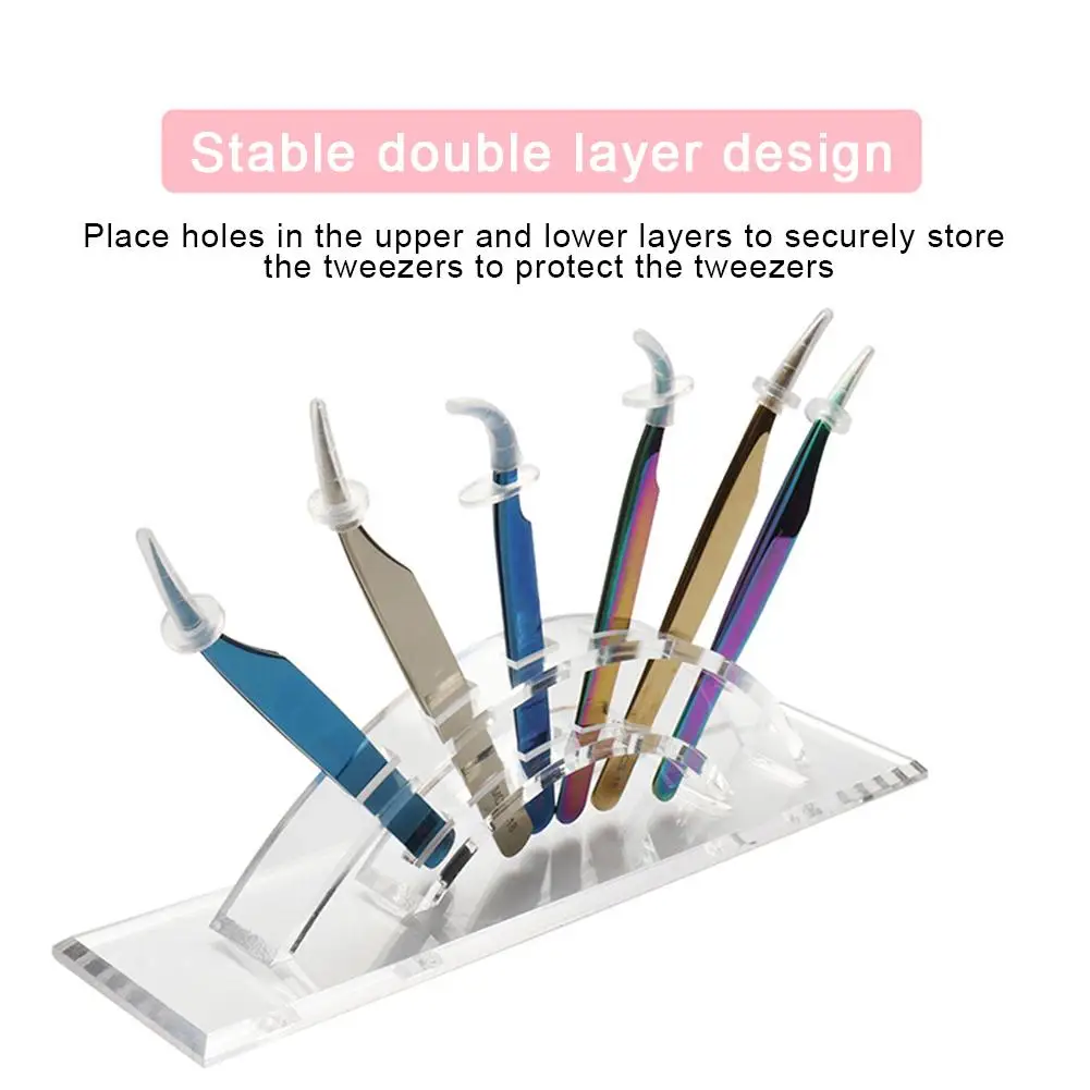 

Eyelash Extension Eyebrow Tweezers Scissor Storage Rack Tweezers Storage Holder Acrylic Tweezers Display Beauty Makeup Tools