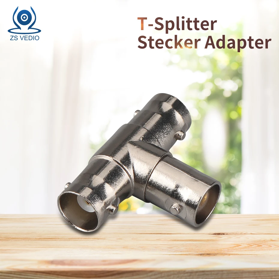 ZSVEDIO 10 x PCS BNC Female To Dual / 2 T-Splitter Connector Adapter For CCTV Cameras CBDZ | Безопасность и защита