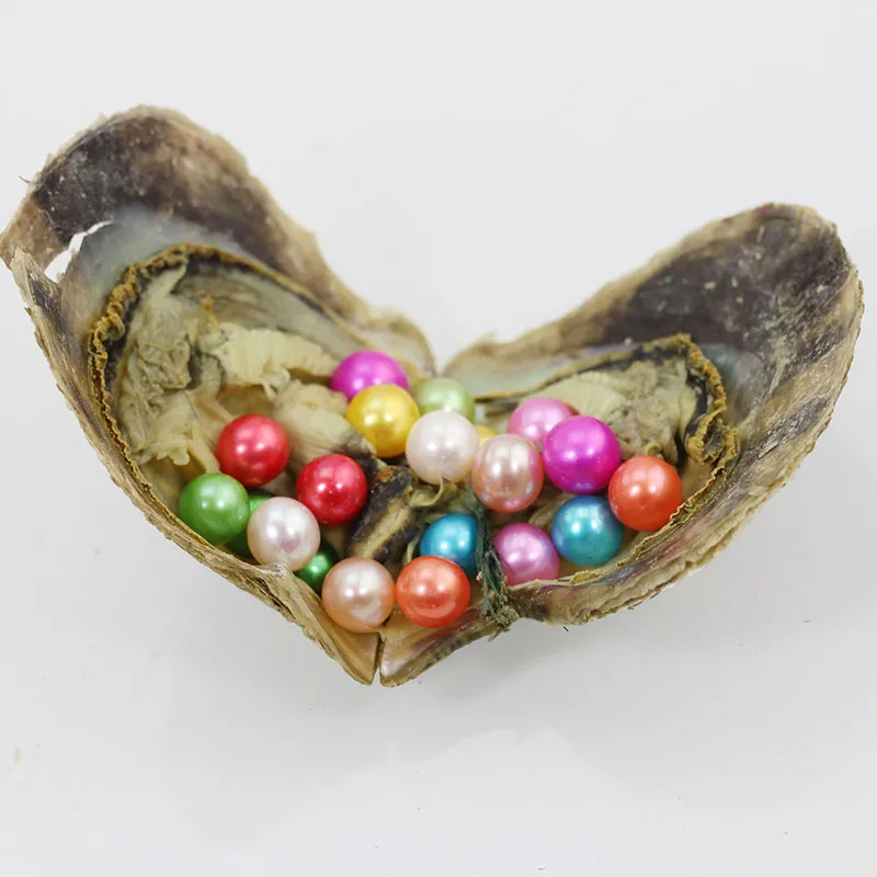 2018 New Akoya 6-7mm Round Pearl Variety Colors Love Wish Oysters Individually Vacuum Pack Fashion Gift AR007 | Украшения и