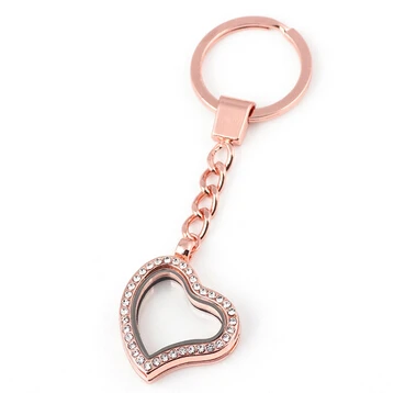 10 шт./лот смешанные цвета Стразы Сердце Медальон Брелок Магнитный стеклянный