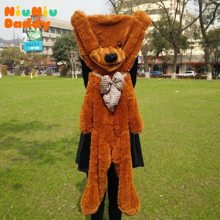 dark brown Niuniu Daddy 180 см/71 дюймов полуфабрикат Медведь Кожа плюшевый большой плюшевый медведь кожа плюшевые игрушки 5 цветов на выбор - Цвет: dark brown