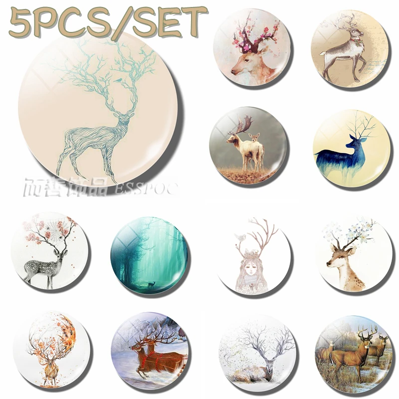 

5 шт./компл. драгоценный камень ручной работы в виде оленя