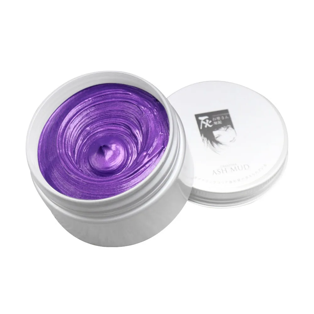 purple 16 цветов одноразовый цветной воск для волос краситель одноразовая формовочная паста Щепка, зеленая краска для волос, грязевой крем TSLM2 - Цвет: purple