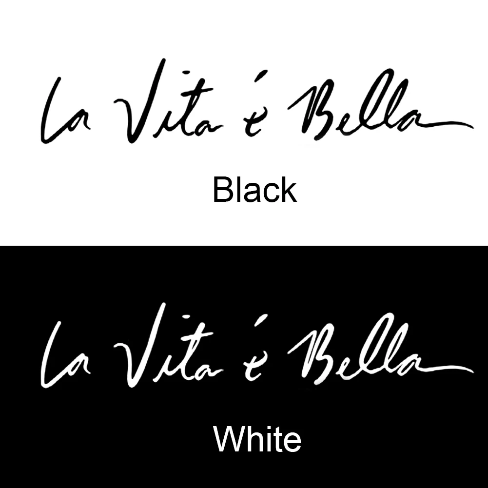 Car Styling Stickers Reflective Waterproof Life is Beautiful Rear Bumper Cover Scratches Black Classic Font | Автомобили и