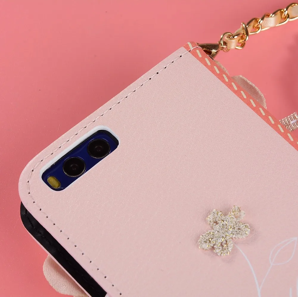 Для Xiaomi mi 6 Чехол ni Сумочка Кошелек для розы Алмазный Rhinestone обложка 2017 новые|case for
