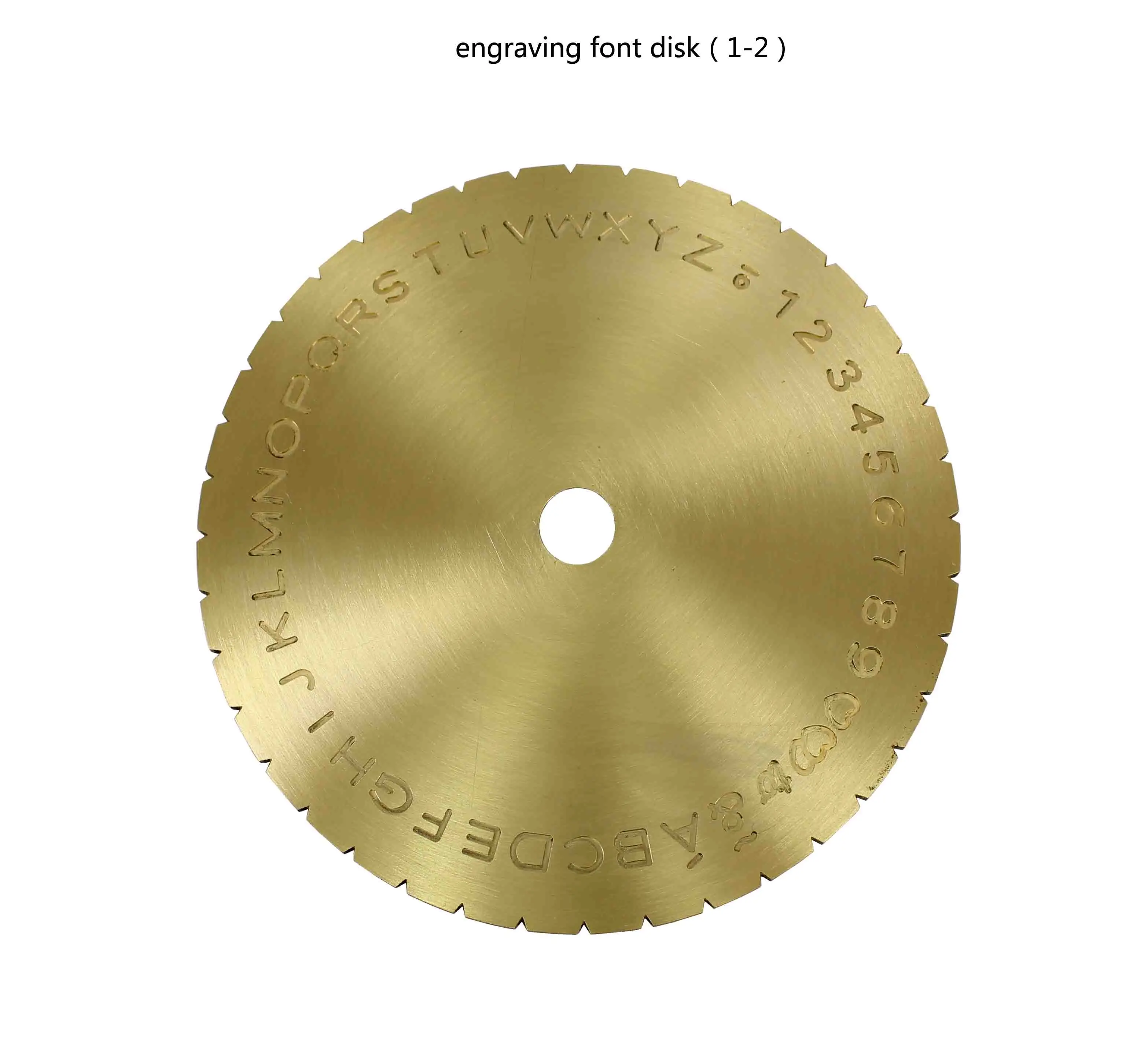 English letter disc Арабское письмо тип буквы циферблат диск со шрифтом современный блок внутри кольцо гравировальный станок 12,7 см - Цвет: English letter disc