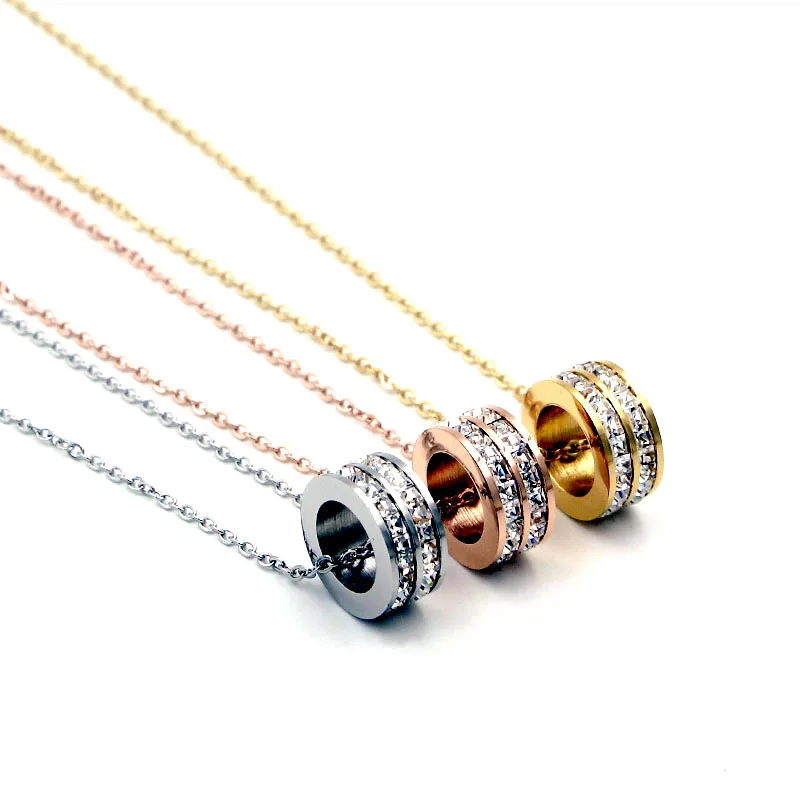 

necklaces & pendants Fashion titanium steel natural crystal chain necklace fine jewelry for woman pendants chain necklace women