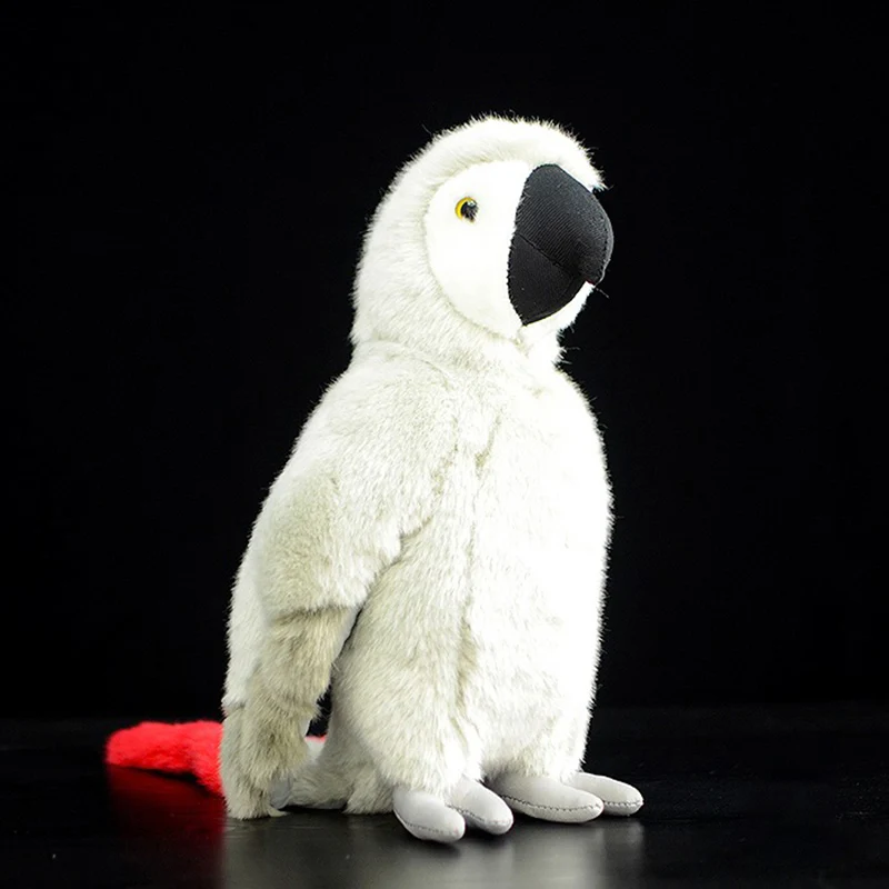African Grey Parrot 28 см Реалистичная африканская серая плюшевая игрушка попугай Реалистичная большая птица Макау мягкие игрушки мягкие детские игрушки подарки на день рождения и Рождество - Цвет: African Grey Parrot