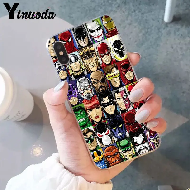 Yinuoda Marvel мстители супергерой комиксы на заказ фото мягкий чехол для телефона для iPhone 6S 6plus 7plus 8 8Plus X Xs MAX 5 5S XR - Цвет: A2