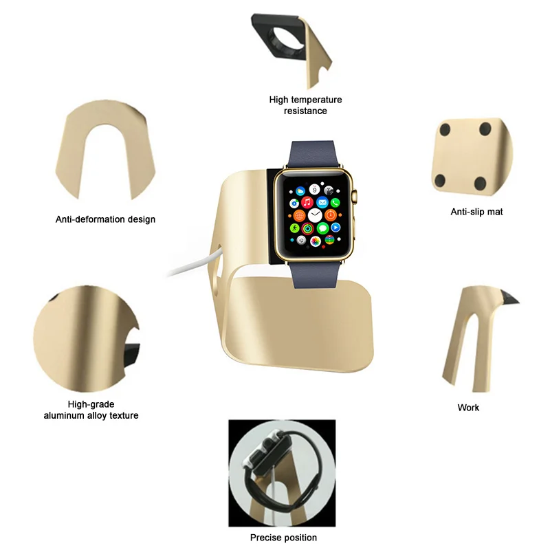 Металлический Алюминиевый Держатель зарядного устройства для Apple Watch i 4 3 2 1
