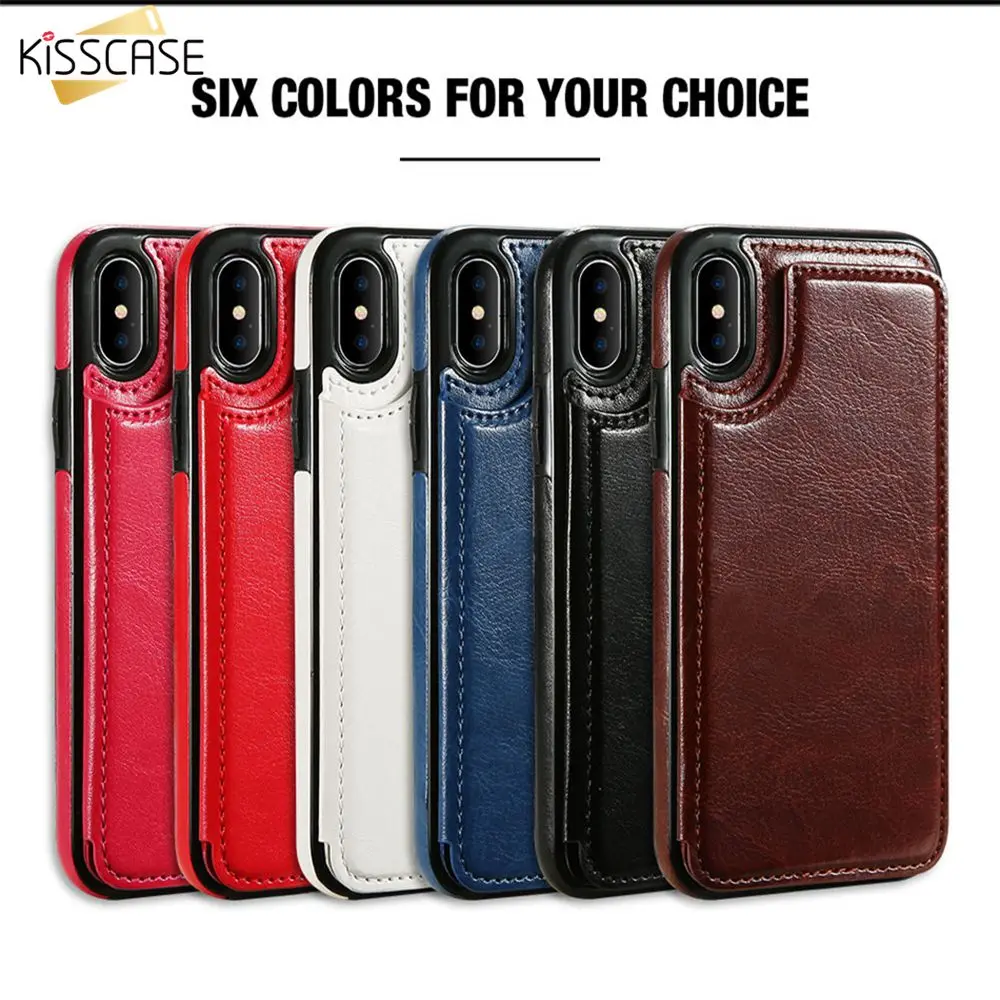 Retro Leather Flip Phone Case For iPhone XR XS Max 7 8 Multi Card Holder Stand Cover X 6 6s 5 5s Wholesale |