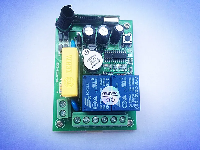 Новая беспроводная радиочастотная система дистанционного управления ac220в 2CH