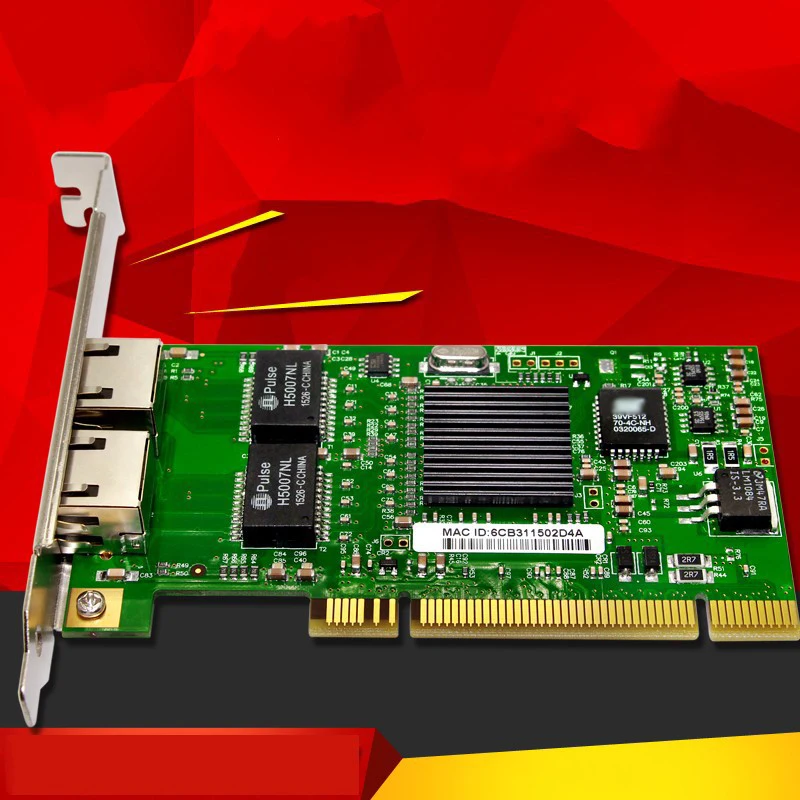 Сетевой адаптер PCI 2 порта RJ45 Gigabit Ethernet Lan сетевая карта 10/100/1000 Мб на 82546|network card|network