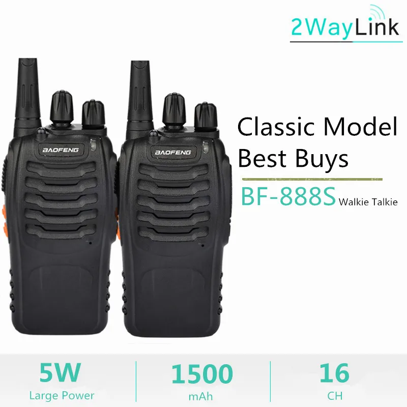 2 шт./лот Baofeng BF 888S двухстороннее радио иди и болтай Walkie Talkie “иди UHF 400 470 МГц 16