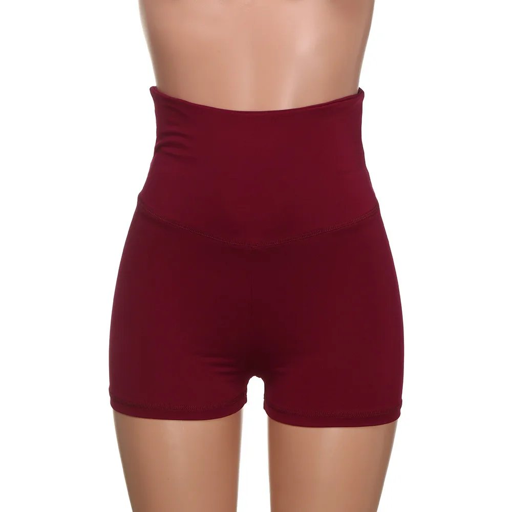 Для женщин красный шорты для Модные, пикантные Bodycon тренировки Короткие штаны Женские панталоны Mujer фитнес мягкий спортивная одежда лето mujer шорты шорты женские