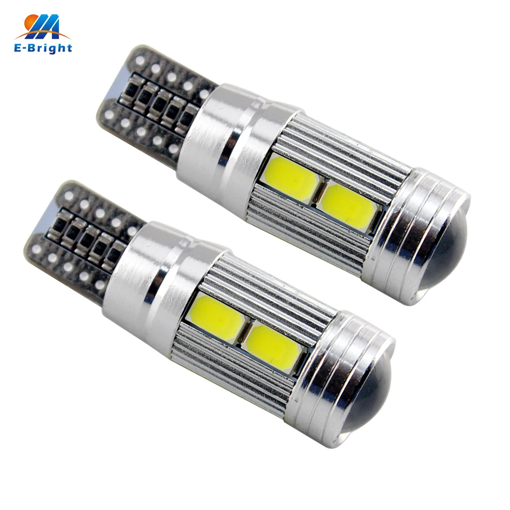 2 шт. Автомобильные светодиодные лампы Canbus T10 W5W 194 168 5730 10 SMD с светодиодный тивом 12