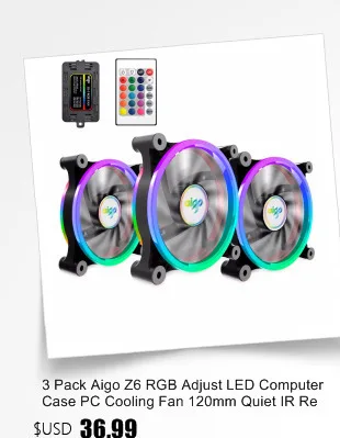 LTC 120 мм 3 упак. RGB Кулер для процессора с дистанционным пультом Вентилятор для компьютера Радиатор охлаждения Куллер для корпуса CPU ПК охладитель скоростной воздушный поток Многоцветная аврора LED Тихий бесшумный