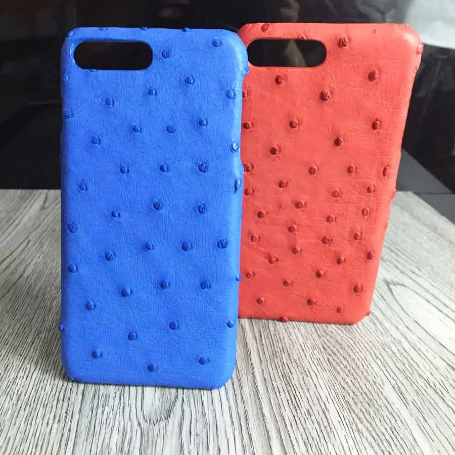 Чехол из натуральной кожи для iPhone 7 Plus 5 дюймовый Роскошный чехол страусиной