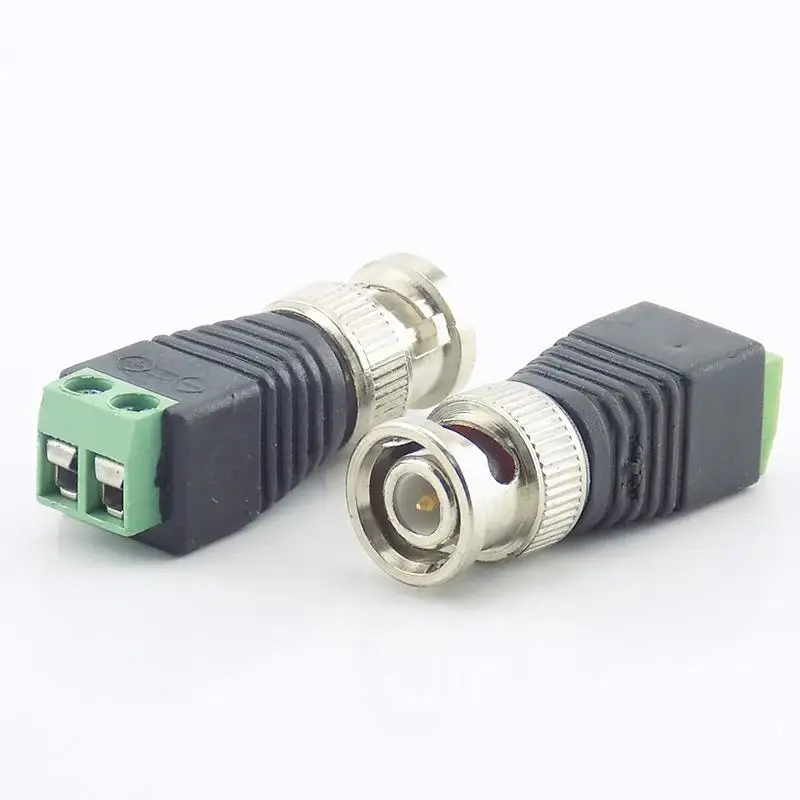BEESCLOVER 1pc BNC Male Connector Plug DC Adapter Balun for CCTV Camera Security System r20 | Безопасность и защита
