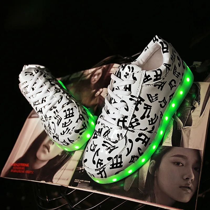 Luminous sneakers for Girls&Boys chaussure light up infant USB Charging led shoes with glowing slippers | Детская одежда и