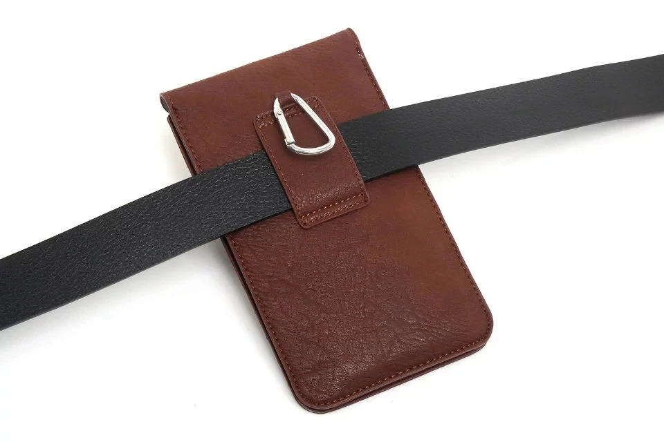 Кожаный чехол с двойными карманами поясной ремень для телефона сумка Huawei Mate 9