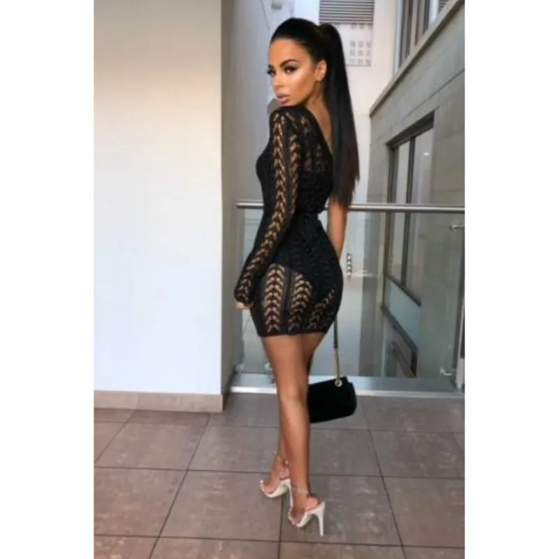 Сексуальные Женщины повязки Bodycon Вязание одно плечо выдалбливают для праздника