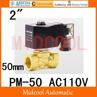 high quality low pressure gas solenoid valve brass port 2 ac110v pm 50 direct acting normal close