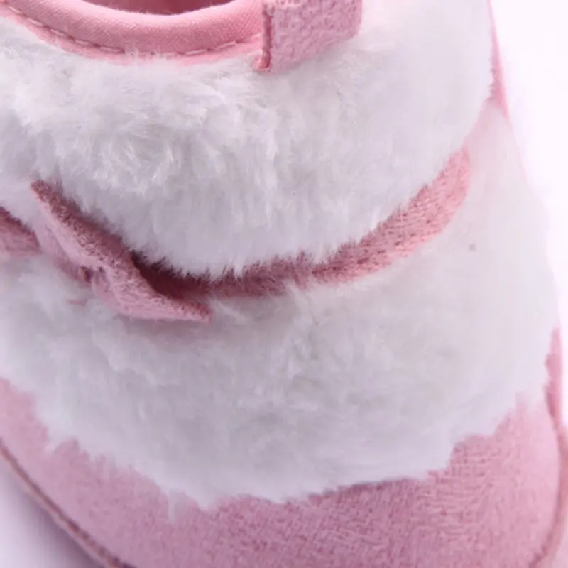 Зимняя Теплая обувь для маленьких девочек малышей младенцев мягкие ботинки с