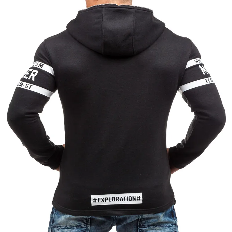 Новая мужская флисовая толстовка с надписями Мужская модная Толстовка большого