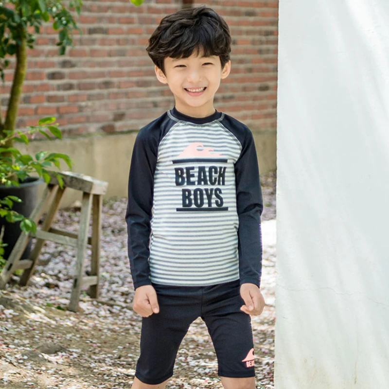 Новинка 2019 купальный костюм для маленьких мальчиков детский с длинными рукавами