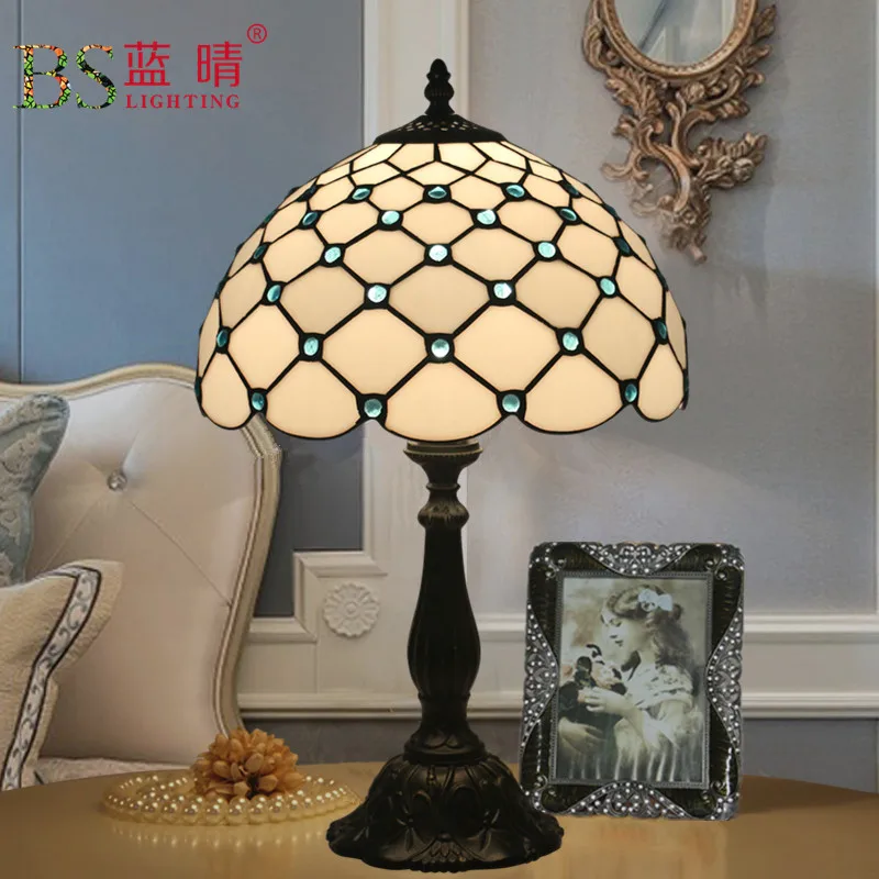 Dragonfly Stained Glass Lampshade Tiffany Table Lamp Country Style Bedside E27 110-240V | Лампы и освещение
