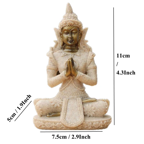 Sand Buddha 12131 VILEAD 11 стиль природный песчаник статуя Будды таиландский Будда Статуэтка Индус фэншуй скульптура медитация миниатюрный домашний декор - Цвет: Sand Buddha 12131