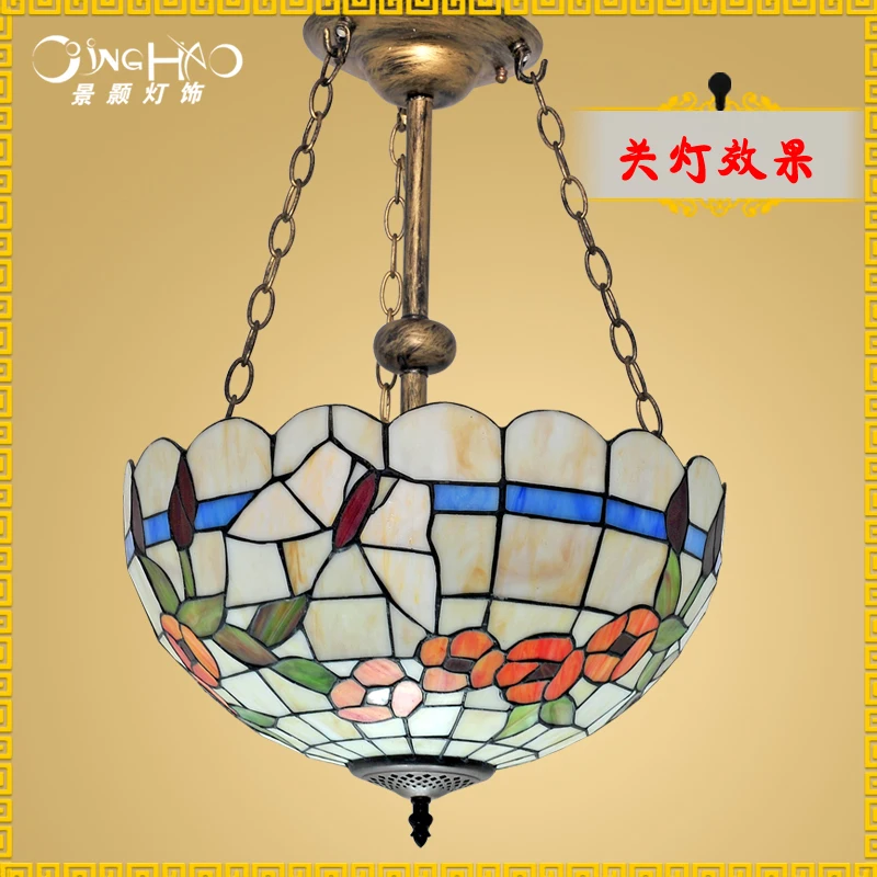 European pastoral fashion chandelier lamp living room Tiffany restaurant idyllic American country hanging l |