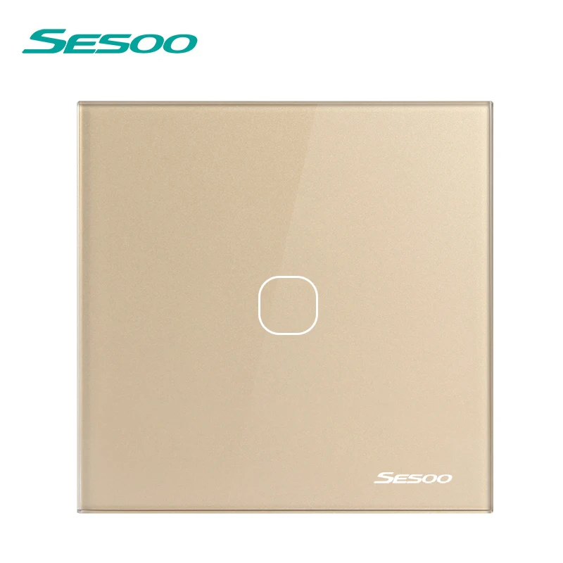 SESOO Remote Control Switch 1 Gang Way Touch Wall Light tempered glass panel (Remote Purchased Separately) | Обустройство дома