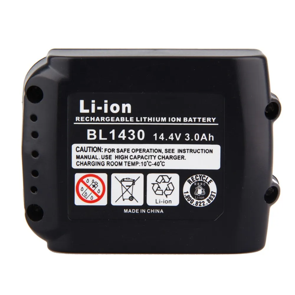 Высокое качество 3000mAh 14 4 V литий-ионный аккумулятор для Makita дрели 194065-3 BL1415 BL1430 MET1821