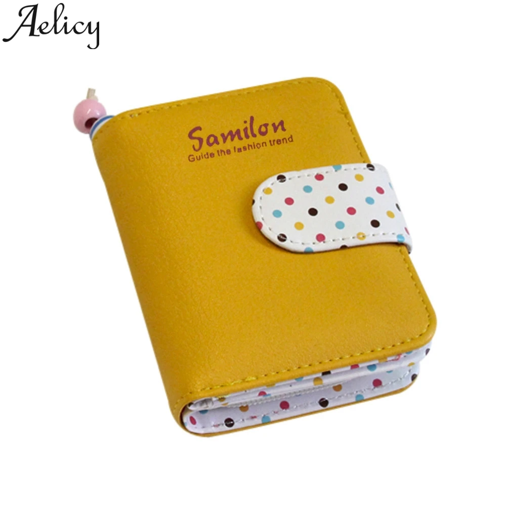 Aelicy 2019 Модный милый короткий кошелек в горошек для монет женская кожаная сумка