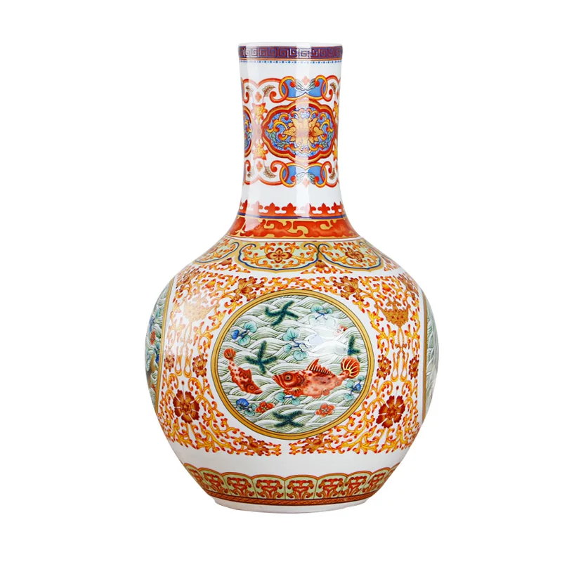 Керамическая ваза с эмалью Jingdezhen старинный фарфор Мин и Цин|ceramic vase|vase mingvases porcelain |