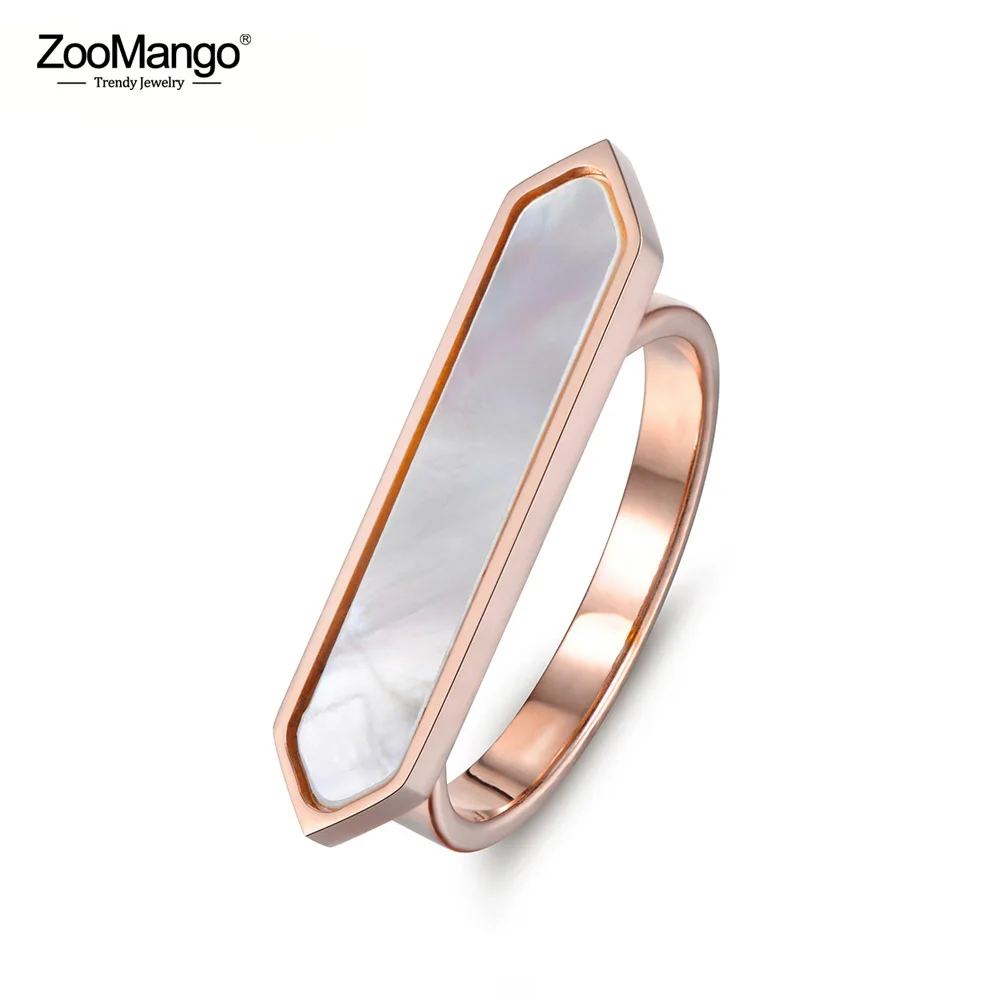 Женское кольцо со стрелкой ZR17031 розовое золото вечерние кольца из нержавеющей