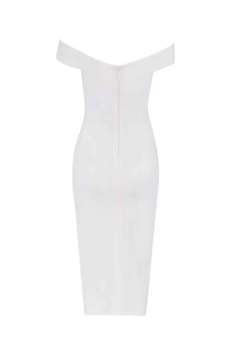 

black slash neck off shoulder split 2018 new celebrity party bodycon rayon sexy knee length bandage dress