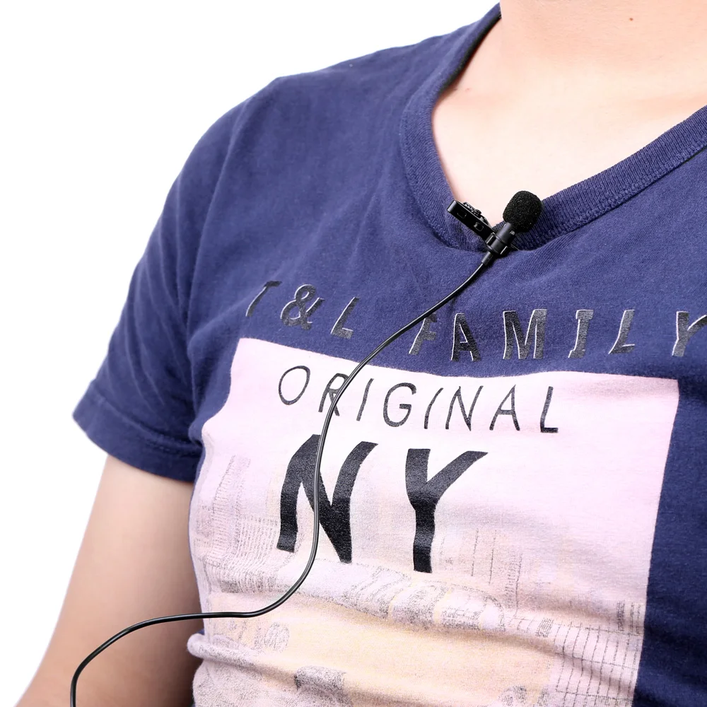 Супернагрудный микрофон-петличка с зажимом для галстука металлический моно