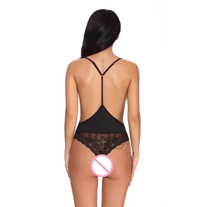 

Sexy Lingerie Hot Women Erotic Underwear Lace Perspective Deep V Teddy Body Suit Sexy Lingerie Floral Lace Sexy Babydoll