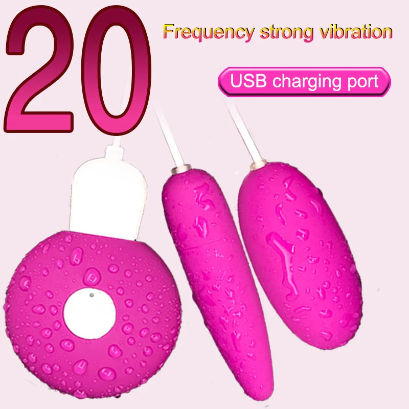 20 частота вибрации прыжки яиц зарядка через USB Водонепроницаемый вибрирующий