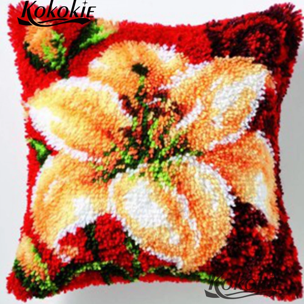 

3d carpet Latch hook rug making kit Patchwork Pillowcase Embroider needlework set Crocheting Kit Rug Yarn pillow kits